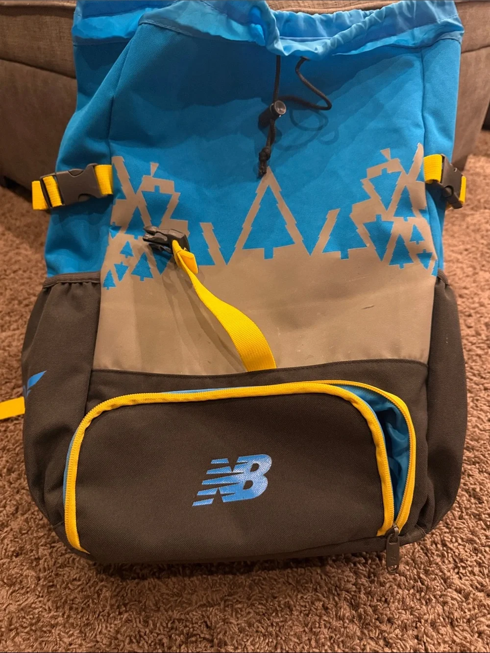 New Balance Teal, Yellow & Gray Cross Country Backpack